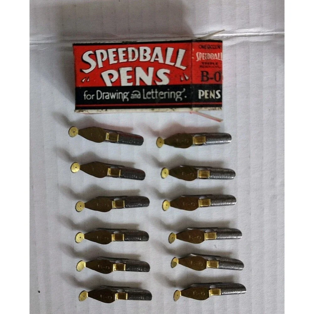 VTG Drafting Tool & Calligraphy Nib Lot Esterbrook Speedball Hunt 36 Pc